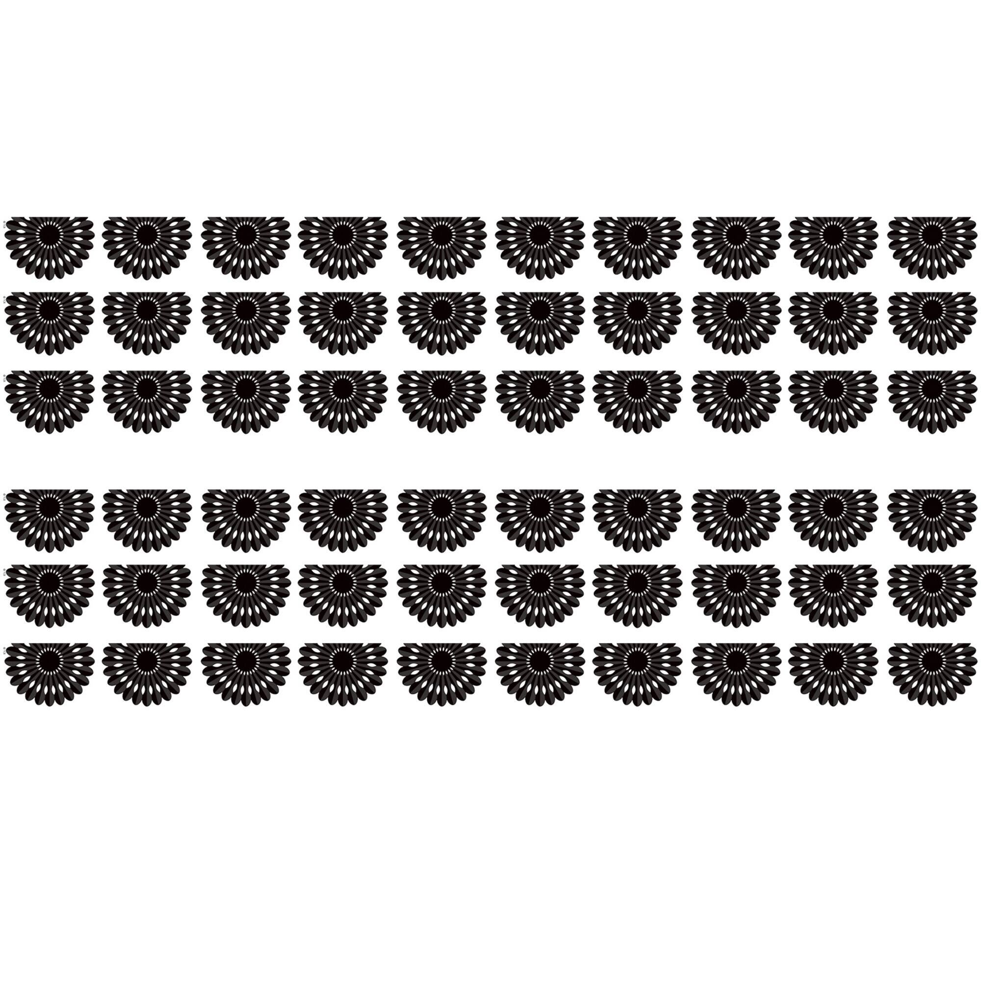 Teacher Created Resources® Black and White Fiesta Die-Cut Border Trim 6 Packs of 12
